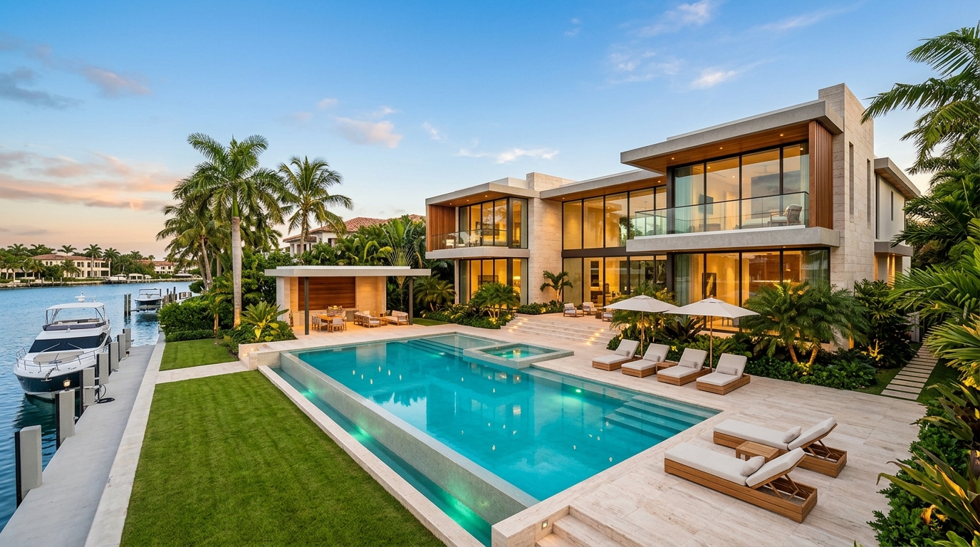 Modern Luxury Waterfront Single Family Home Miami